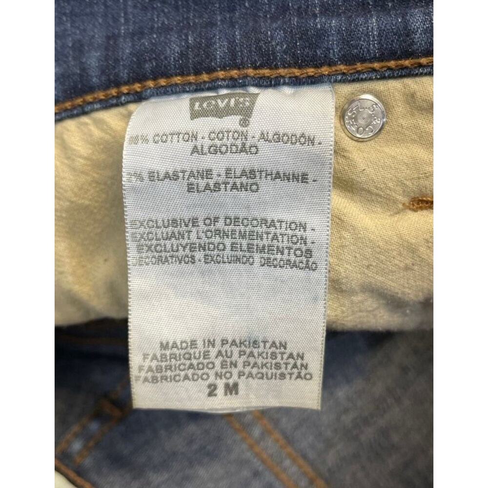 Levi's Women's 512 Perfectly Slimming Straight Jeans Size 2 Dark Wash Indigo - Picture 5 of 15